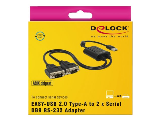DELOCK USB 2.0 auf 2 x Seriell RS-232 Adapter Detailansicht