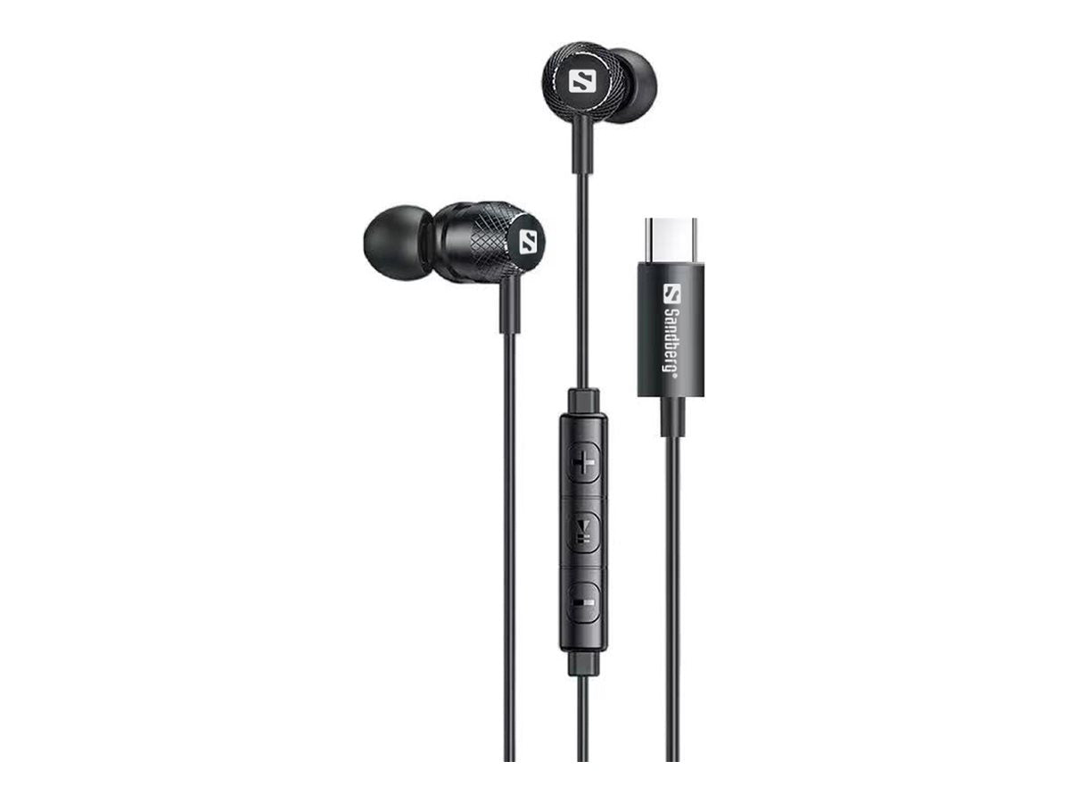 SANDBERG USB-C/A In-Earset with Line-Mic Vorderansicht