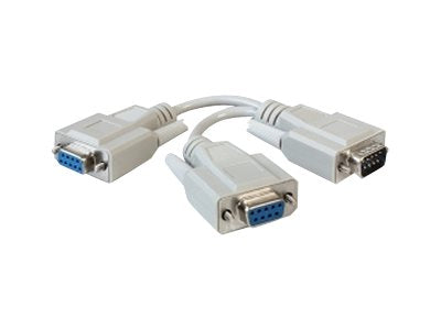 DELOCK Adapterkabel Seriell St > 2x Seriell Buchse Sub-D 9 17cm - Vorderansicht