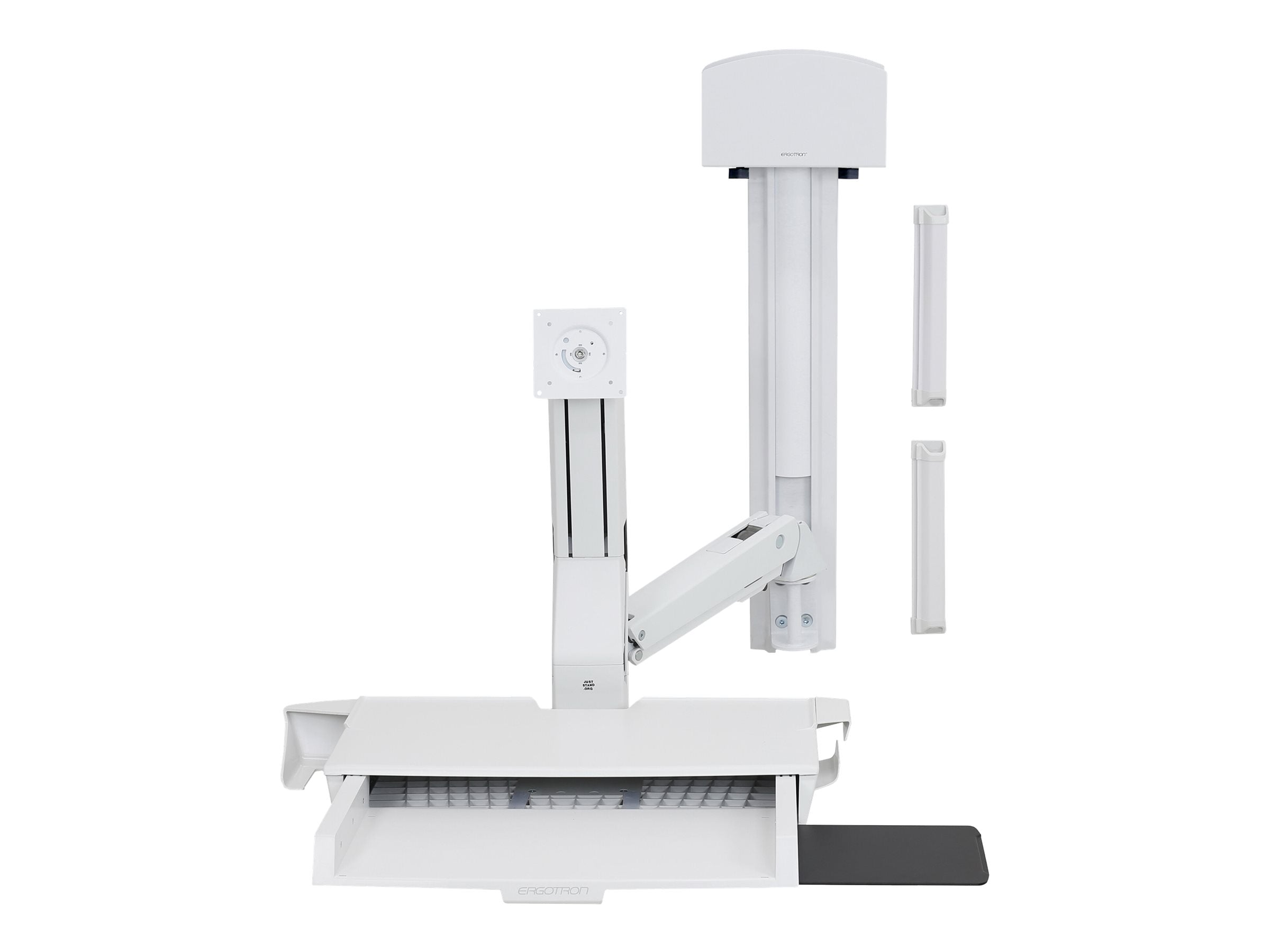 ERGOTRON StyleView Sit-Stand Combo Ablageflaechen-System weiss fuer LCD bis 61cm 24 Zoll Tastatur max 14