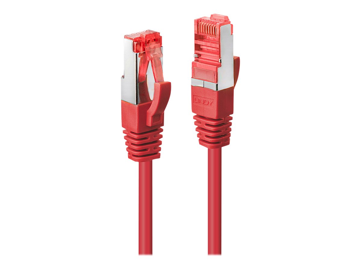 LINDY Cat.6 S/FTP Kabel, rot, 15m Patchkabel - Vorderansicht