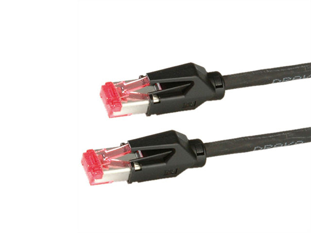 DRAKA Patchkabel Kat.6 Class E S/FTP UC900 TM21 LSOH schwarz 1m - Vorderansicht