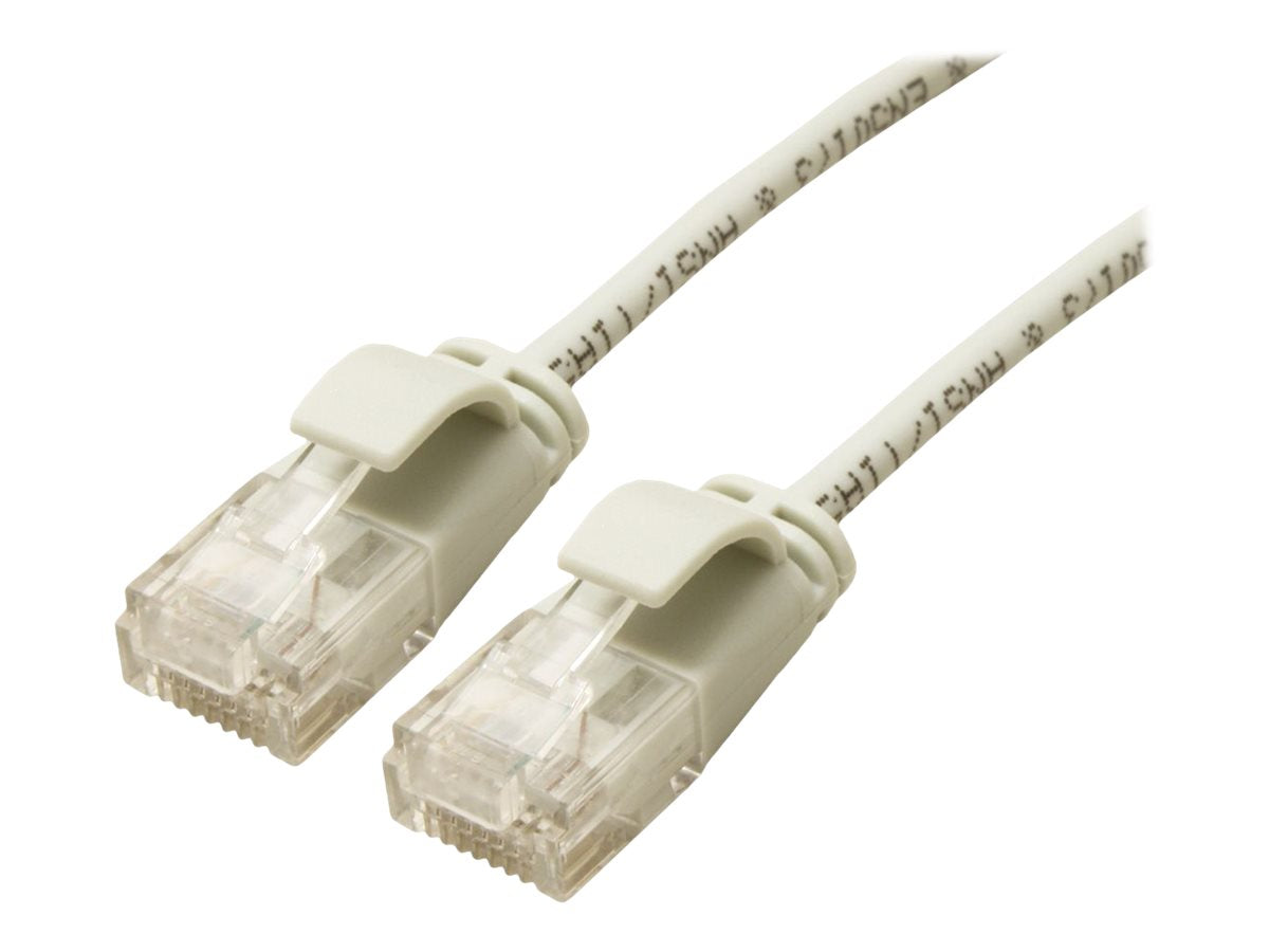 ROLINE GREEN UTP Patchkabel Kat.6A Class EA LSOH slim grau 0,5m - Vorderansicht