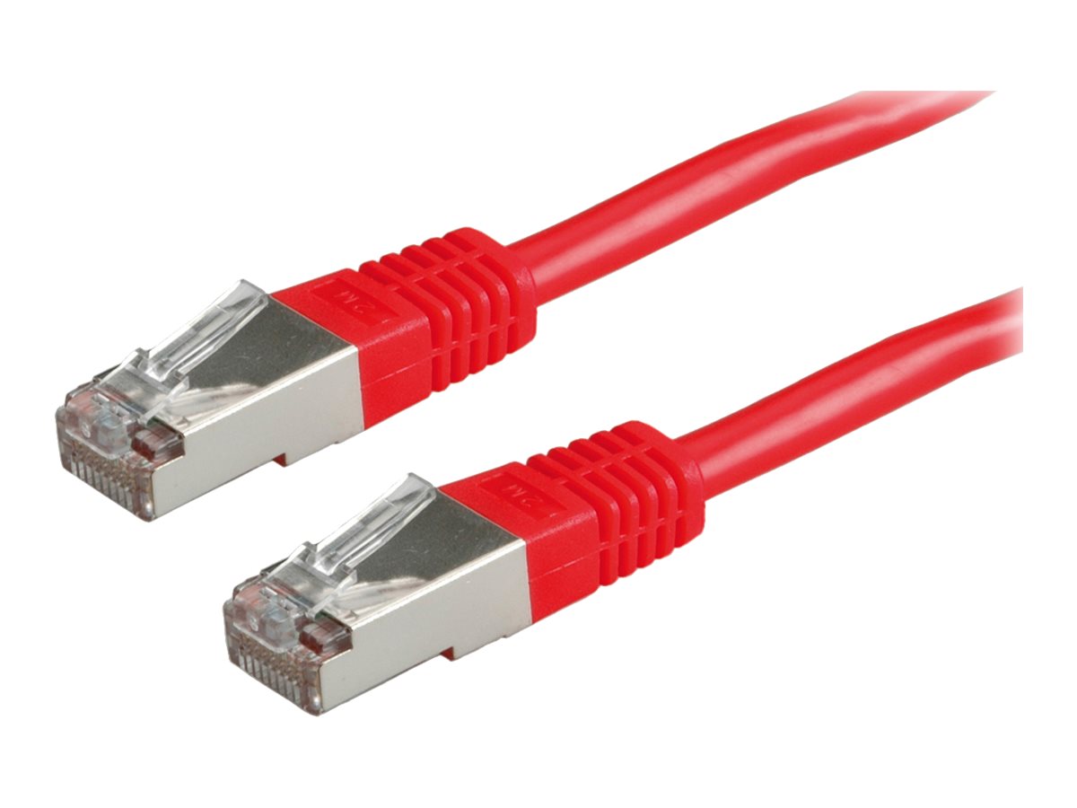 VALUE Patchkabel Kat.6 Class E S/FTP PiMF rot 7m Vorderansicht