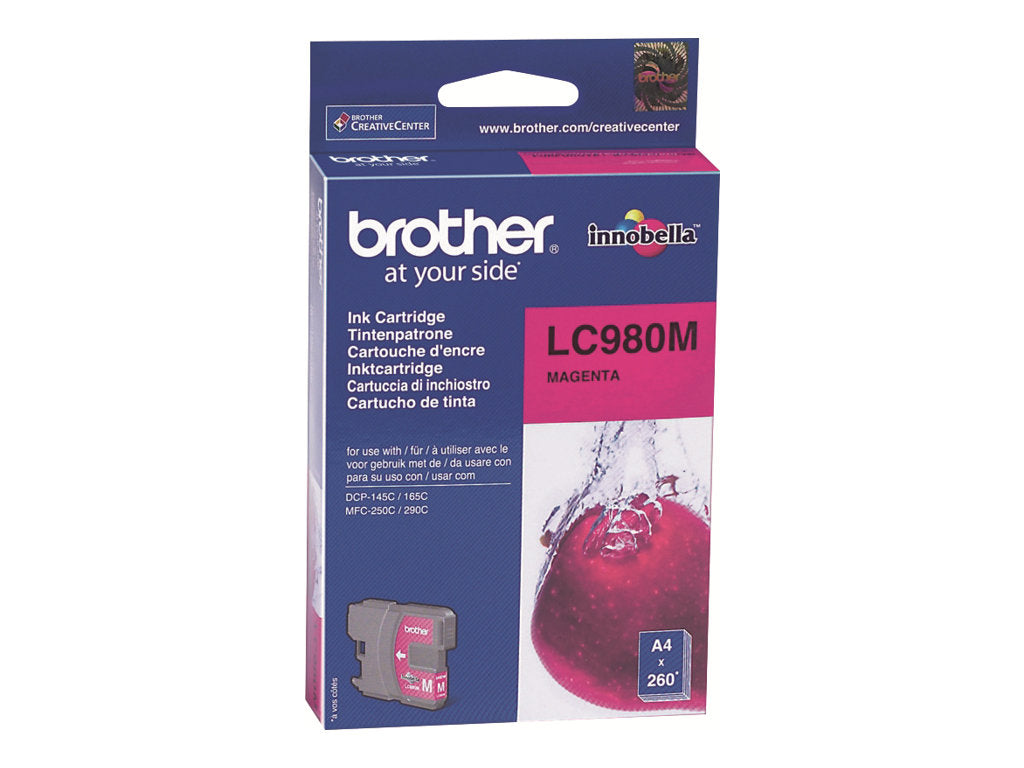 BROTHER LC980M Tinte magenta im Einsatz
