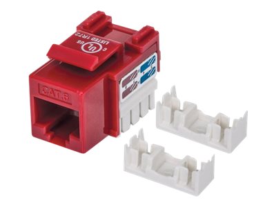 INTELLINET Cat6 Modularbuchse UTP Keystone Jack Rot benoetigt LSA-Auflegewerkzeug