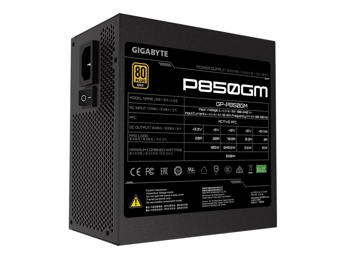 GIGABYTE POWER SUPPLY 850W 80+ Gold Detailansicht