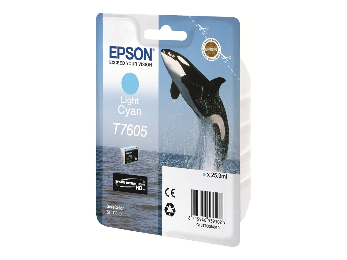 EPSON T7605 Tinte cyan hohe Kapazität Verpackung