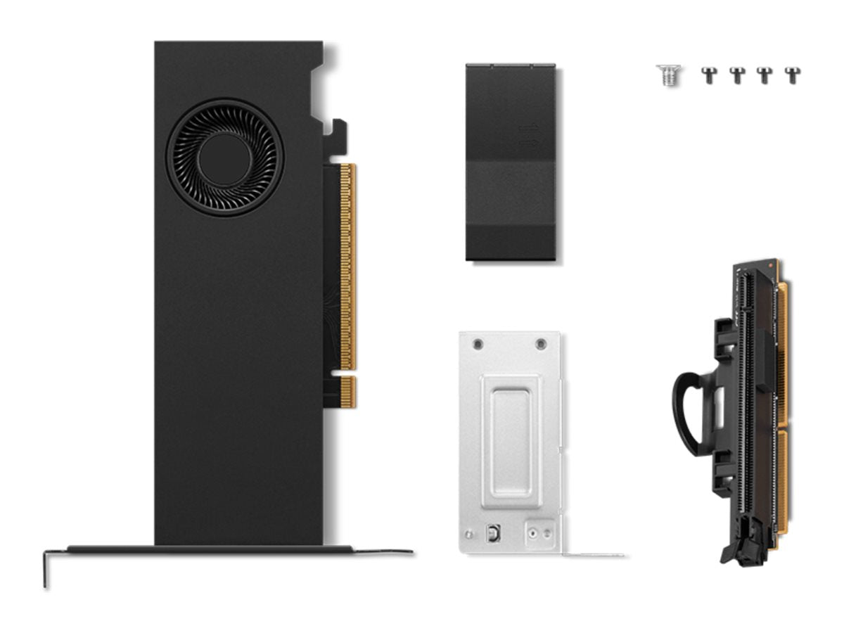 Vorderansicht der LENOVO NVIDIA RTX PRO 2000 Blackwell 16GB Grafikkarte