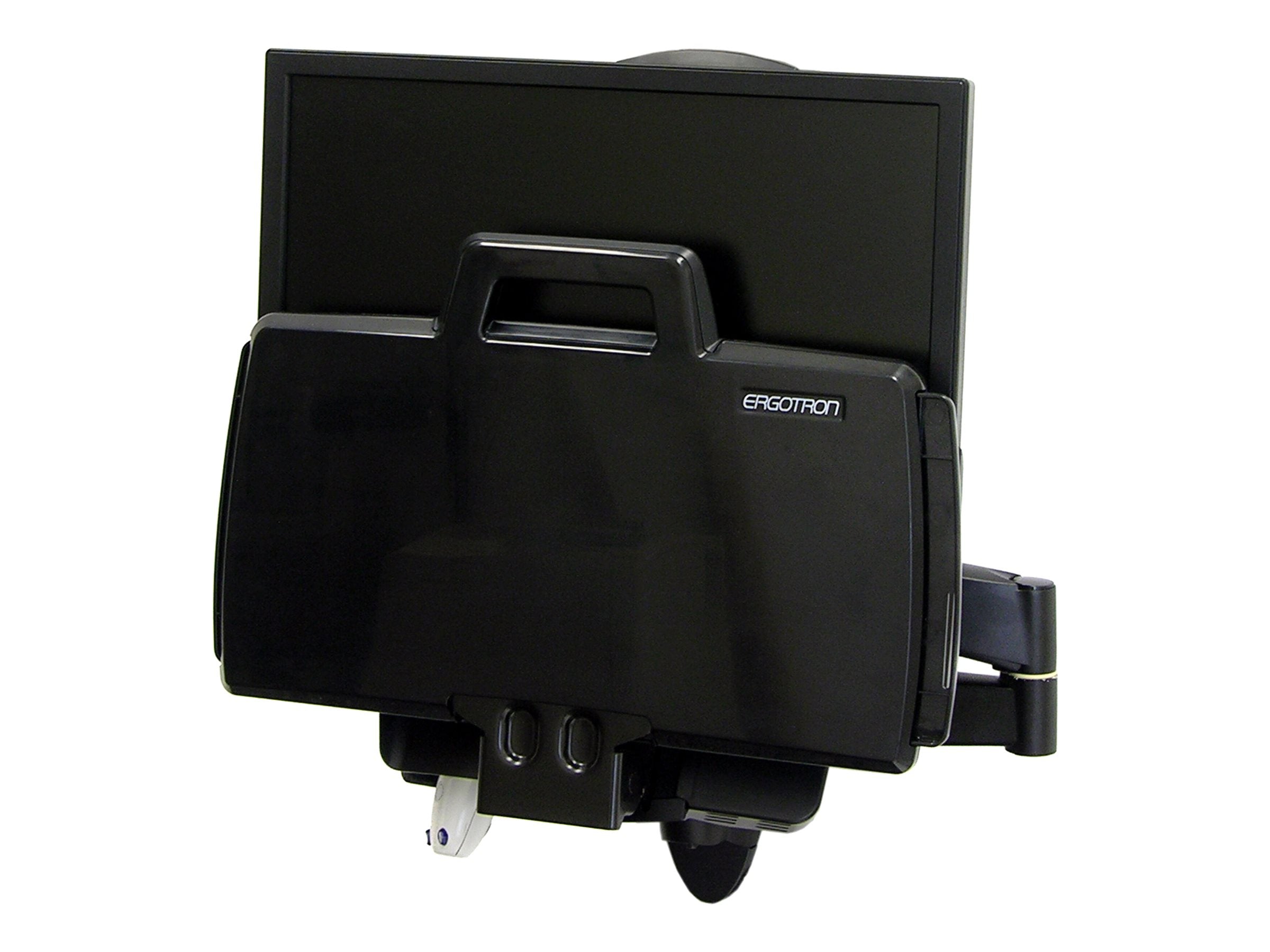 Vorderansicht des ERGOTRON Combo Arms der Serie 200 schwarz