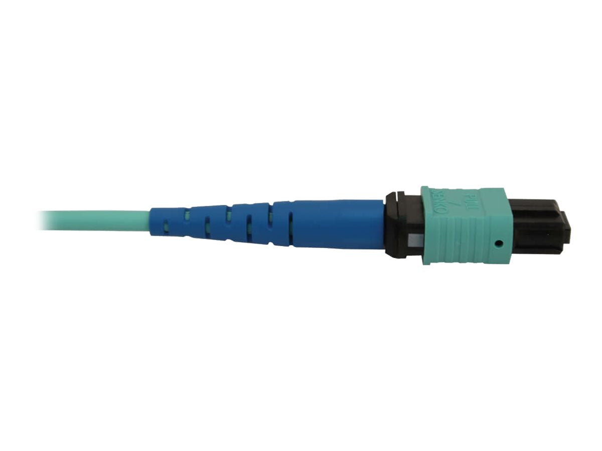 EATON TRIPPLITE 40/100/400G Multimode 50/125 OM3 Fiber Optic Cable 24F MTP/MPO-PC F/F LSZH Aqua 1m 3