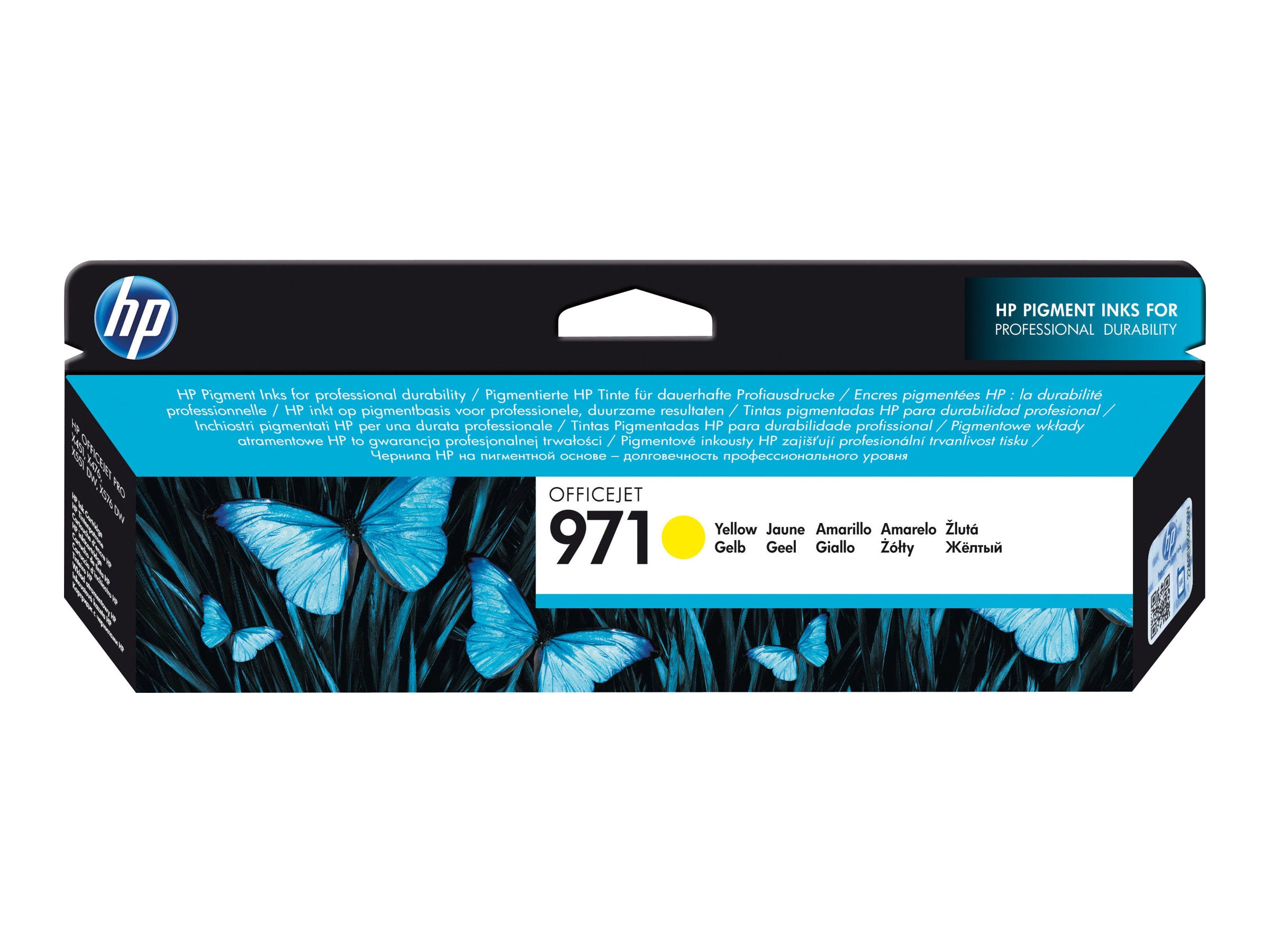 HP 971 Original Tinte gelb Standardkapazität Vorderansicht