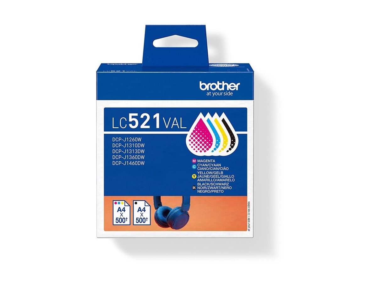 BROTHER Value pack CMYK Tintenpatronen Vorderansicht