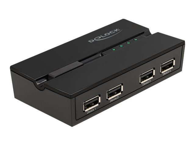 DELOCK USB 2.0 Switch für 4 PC an 4 Geräte - Vorderansicht