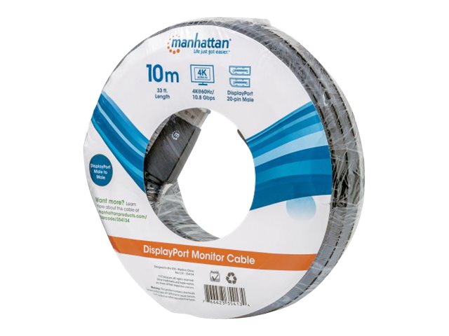 MANHATTAN DisplayPort Kabel 10 m Vorderansicht