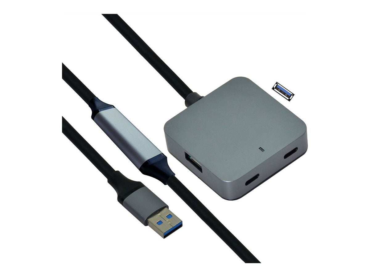 VALUE USB 3.2 Gen 1 Hub 4 Ports 2x USB-A + 2x USB-C Vorderansicht