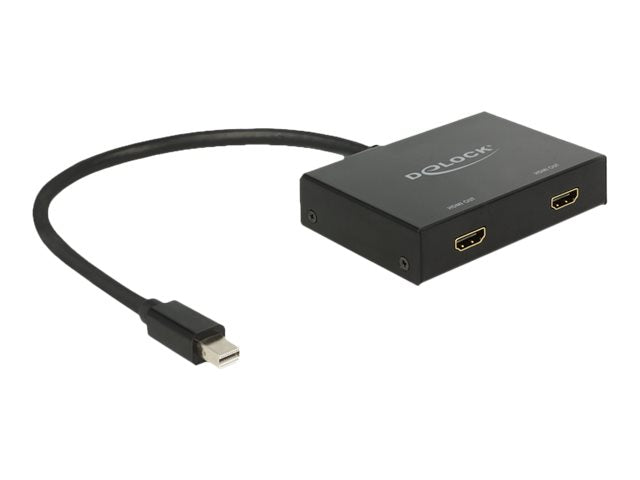 DELOCK Splitter mini Displayport 1.2 in > 2 x HDMI out - Vorderansicht