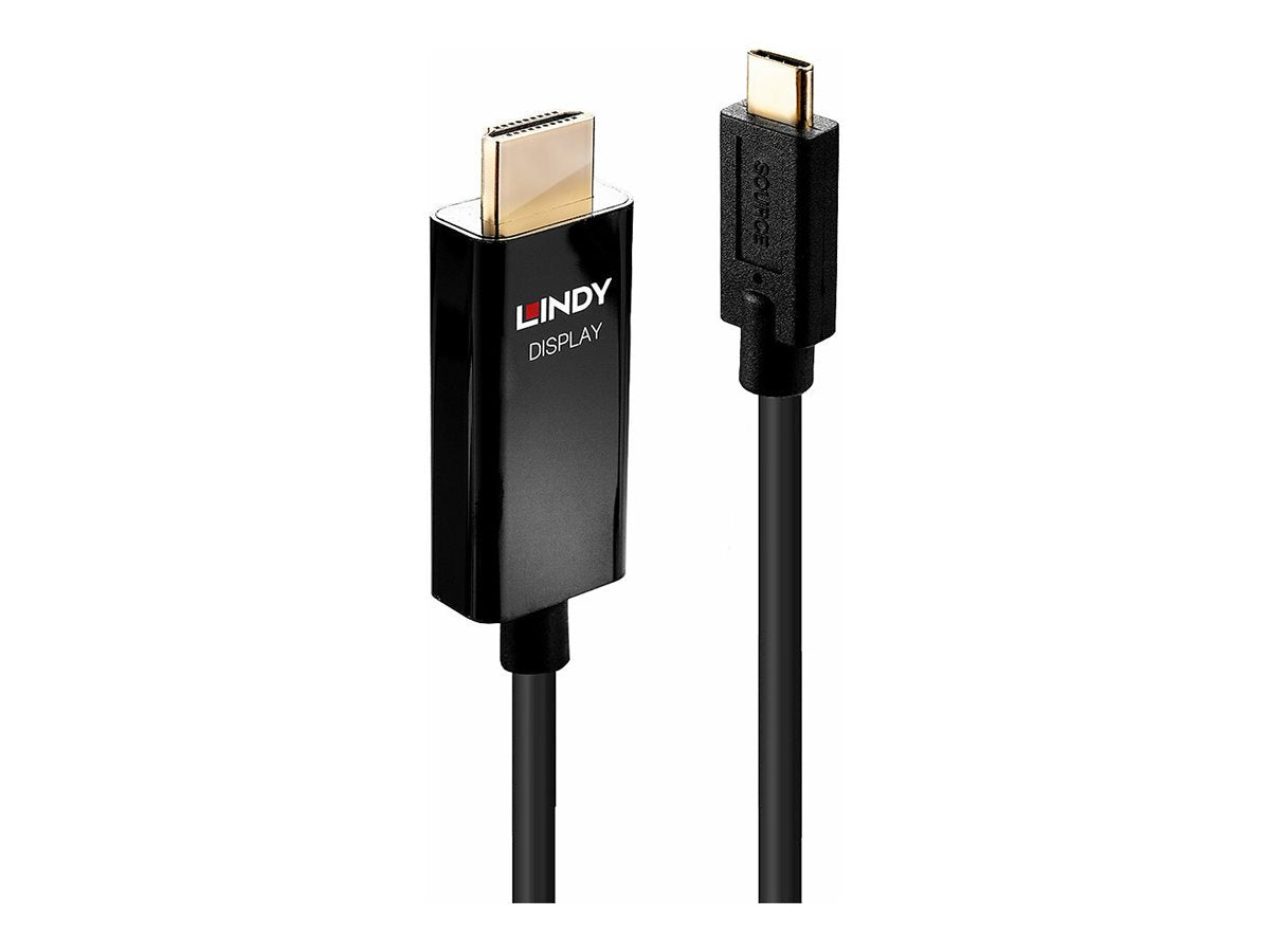 LINDY 1m USB Typ C an HDMI 4K60 Adapterkabel mit HDR - Vorderansicht