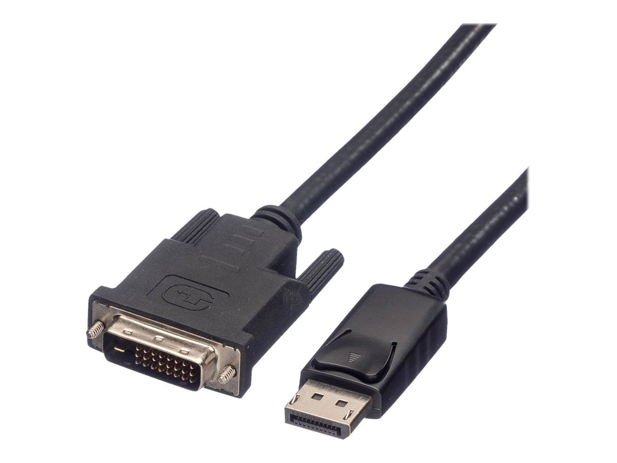 ROLINE DisplayPort Kabel DP ST - DVI ST LSOH schwarz 3m Vorderansicht