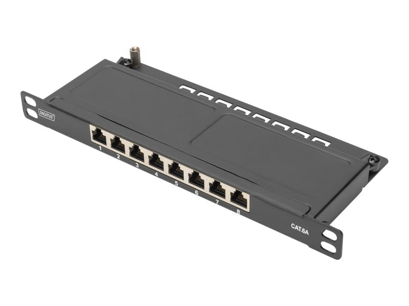 DIGITUS CAT 6A Patch Panel shielded 8-Port Vorderansicht