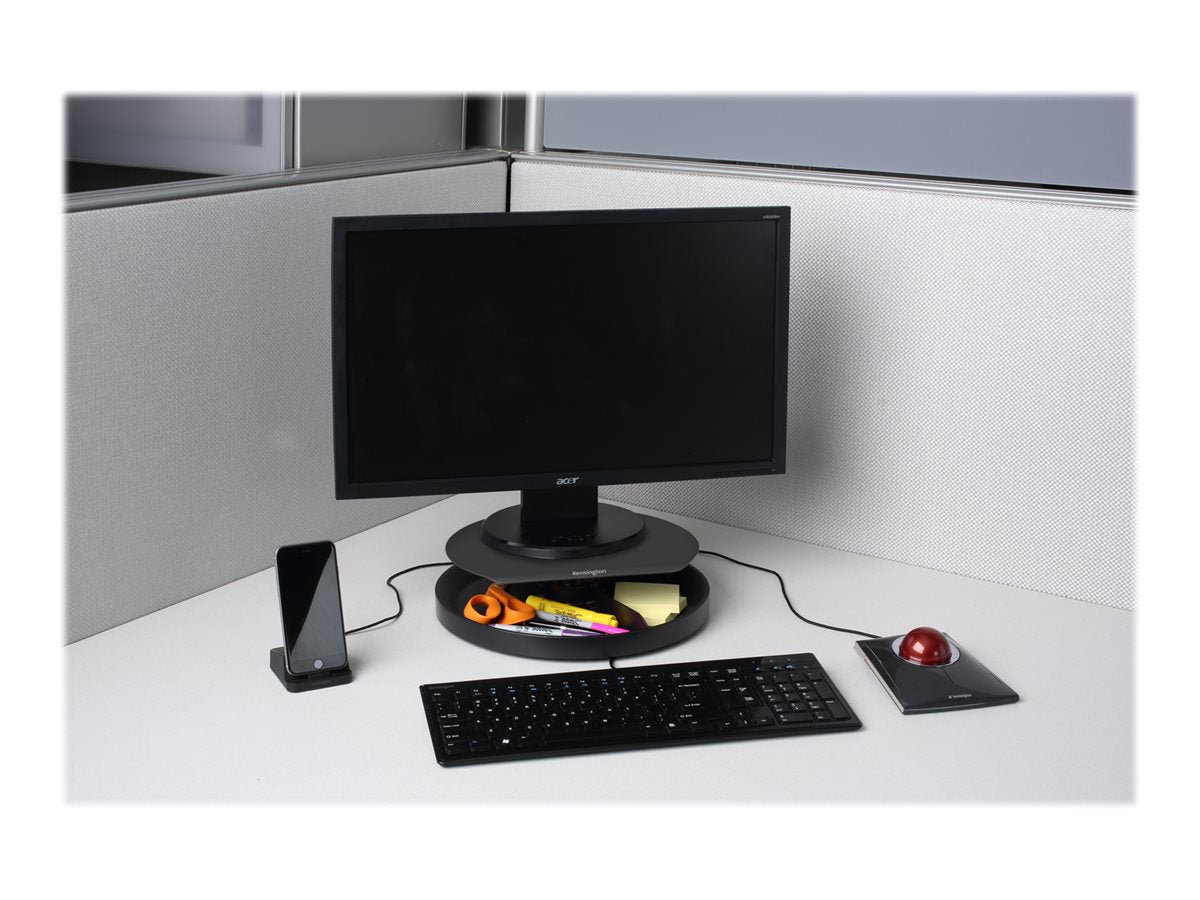 KENSINGTON Spin2 Monitor Stand Black Vorderansicht