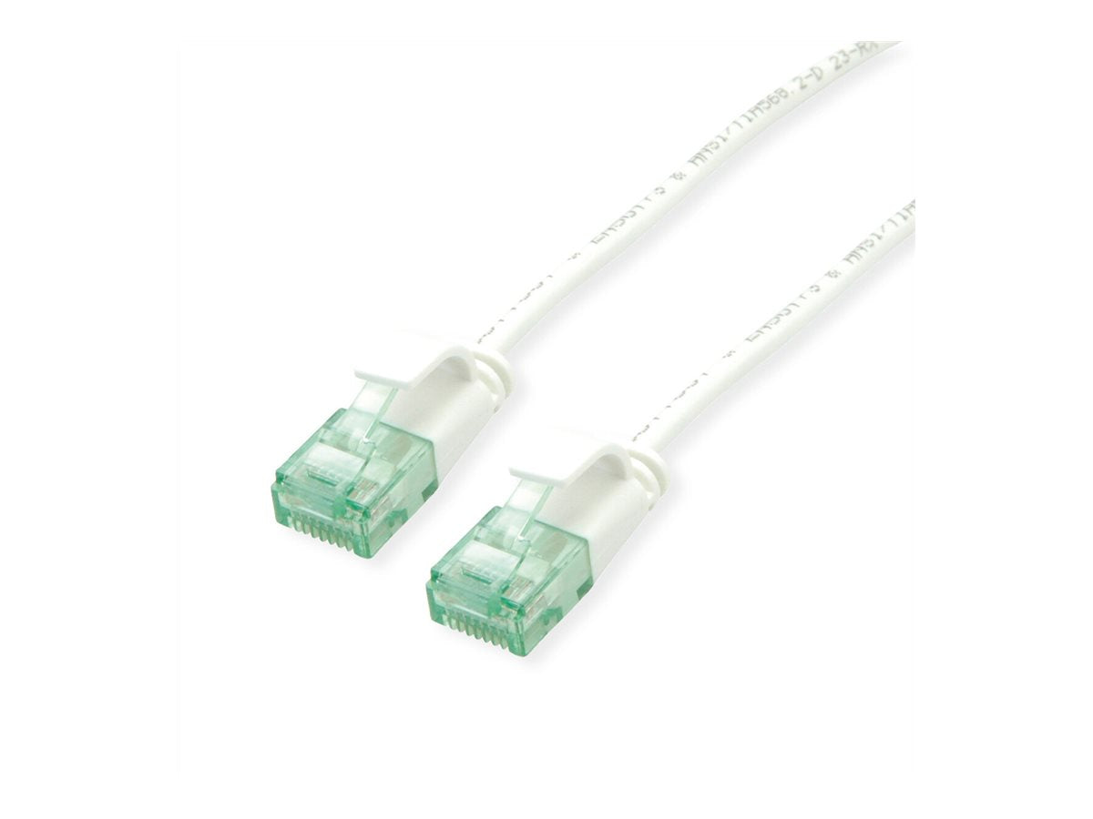 ROLINE RM UTP DataCenter Patchkabel Kat.6A Class EA slim weiss 1,5m - Vorderansicht