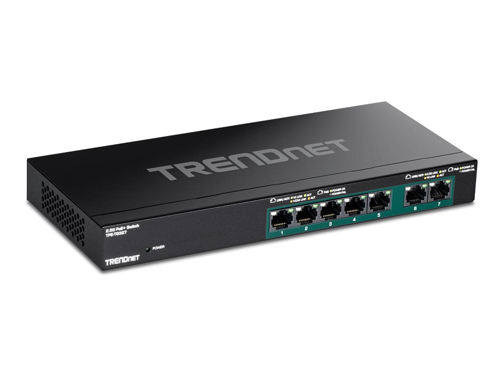 TRENDNET TPE-TG327 7-Port PoE+ Switch Multi-Gigabit Verpackung