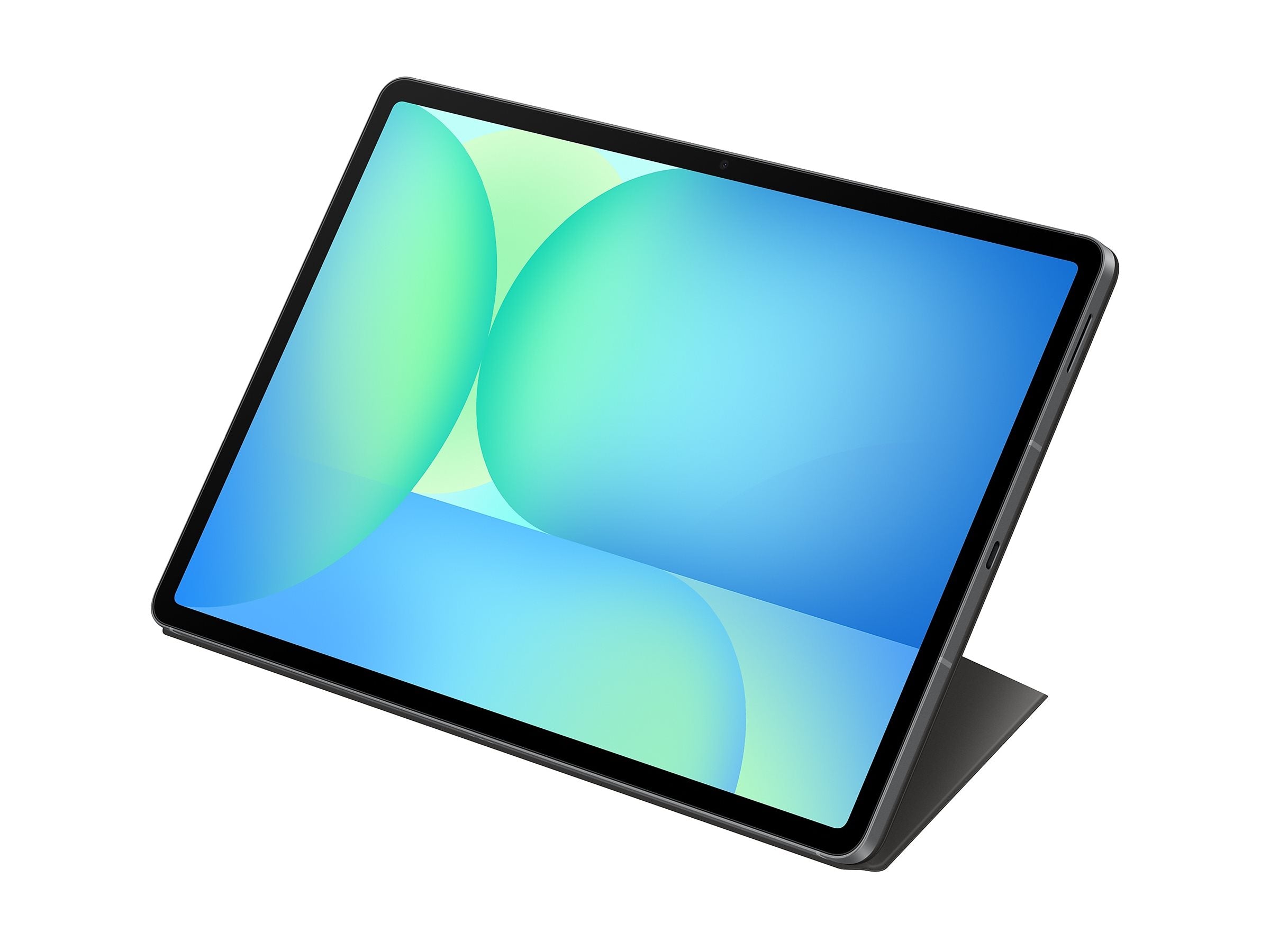 SAMSUNG Smart Book Cover für Galaxy Tab S10 FE+ Black im geöffneten Zustand