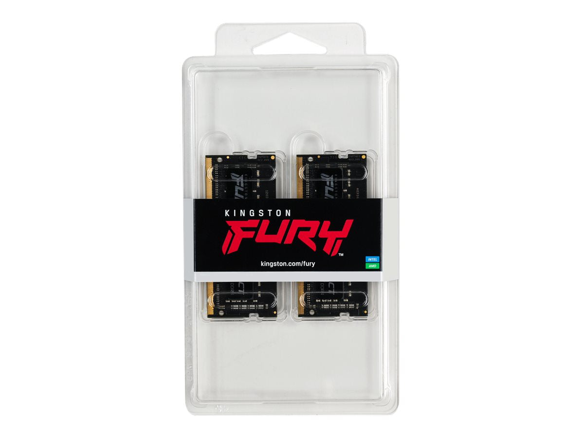 KINGSTON 64GB 3200MHz DDR4 CL20 SODIMM Kit of 2 FURY Impact Vorderansicht