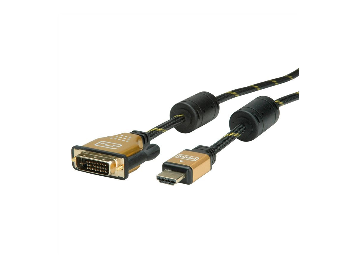ROLINE GOLD Monitorkabel DVI-HDMI ST-ST 24+1 dual link 10m - Verpackung