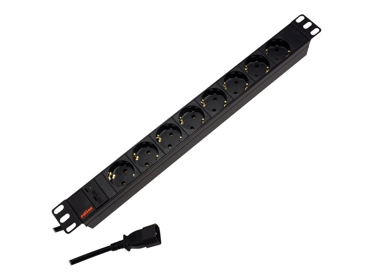 ROLINE 48,26cm 19Zoll Steckdosenleiste Vorderansicht
