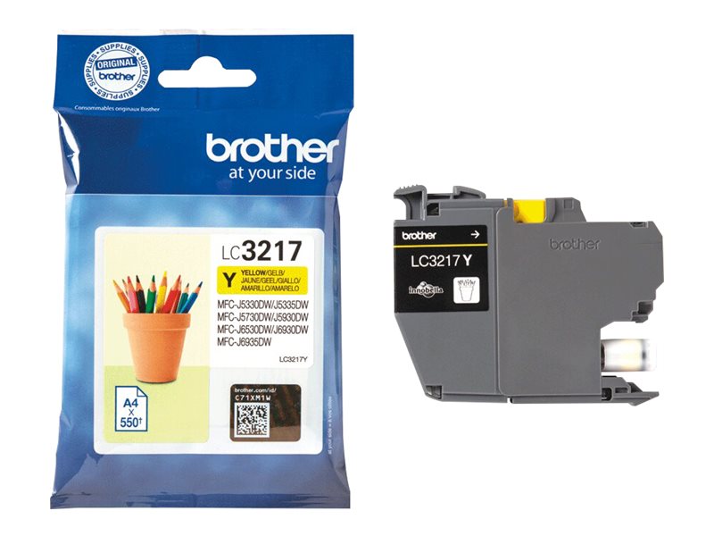 BROTHER LC-3217Y Tinte Gelb im Einsatz