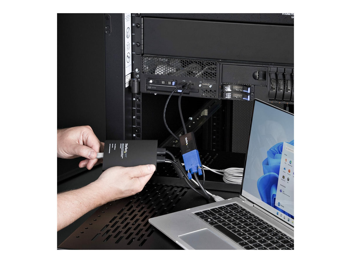 STARTECH.COM Mobiler Laptop Crash-Cart-Adapter USB-VGA-Mini DisplayPort KVM-Konsole Dateiubertragung-Videoaufzeichnung TAA