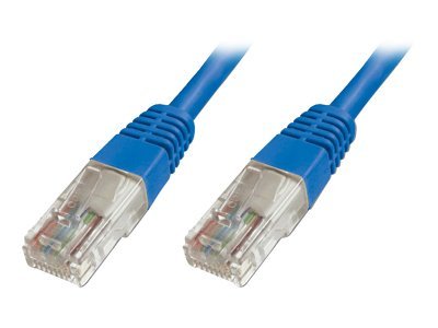 DIGITUS CAT 5e U-UTP Patchkabel PVC AWG 26/7 0,5 m Blau - Vorderansicht