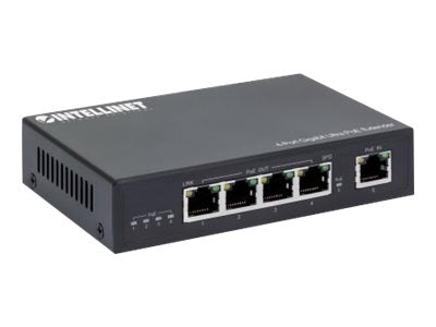 INTELLINET 4-Port Gigabit Ultra PoE-Extender Anschlussansicht