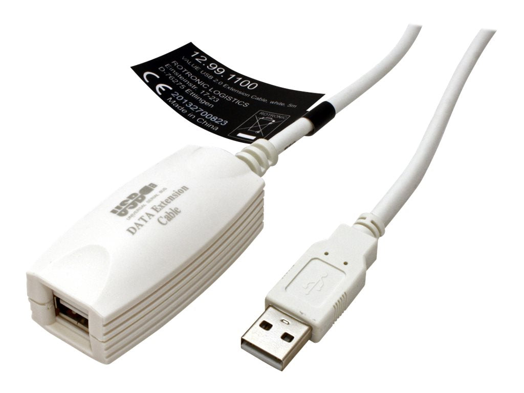VALUE USB 2.0 Verlängerung weiss 5m Verpackung