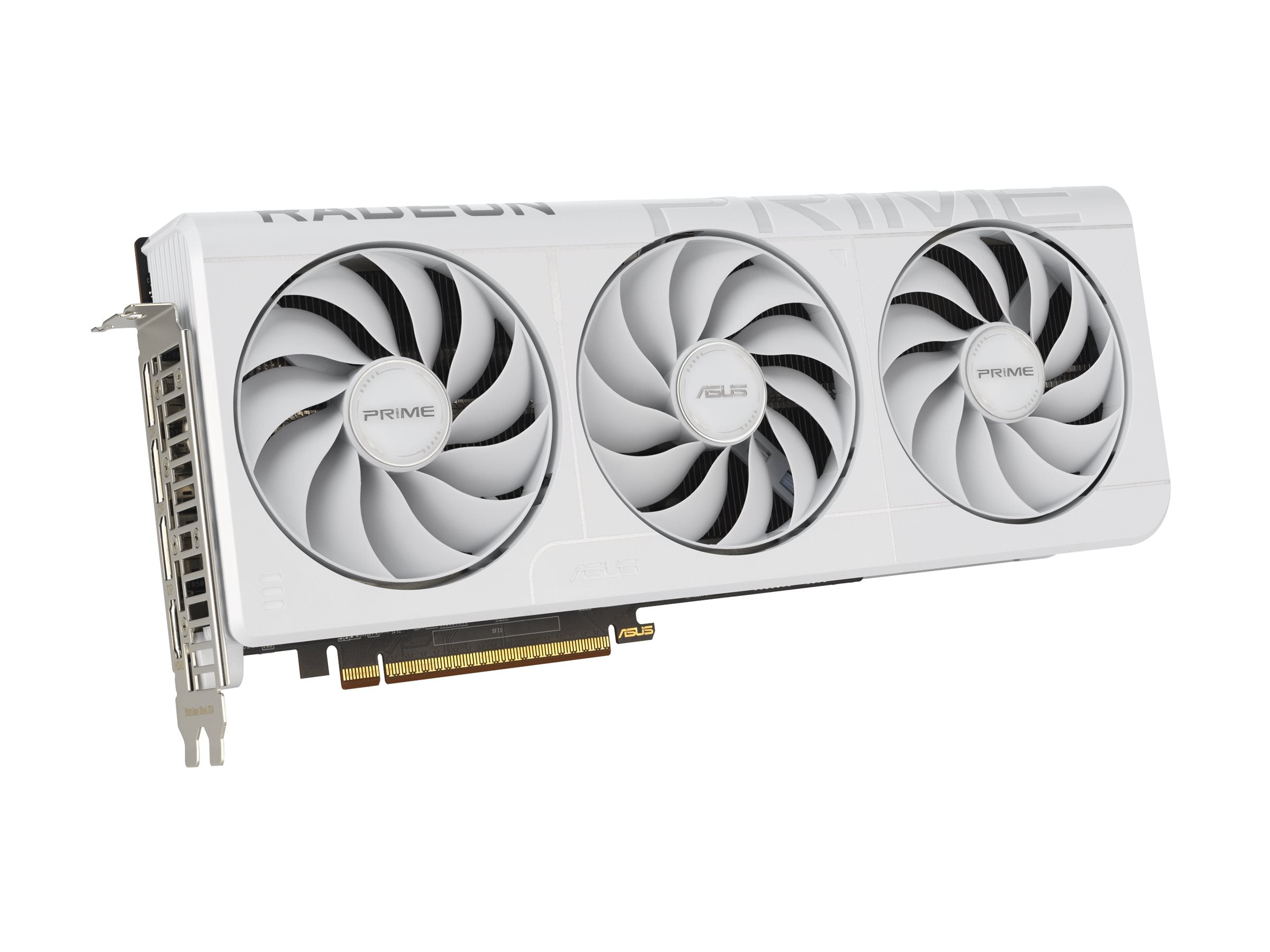 ASUS Prime Radeon RX 9070 XT White OC Edition Grafikkarte Rückansicht