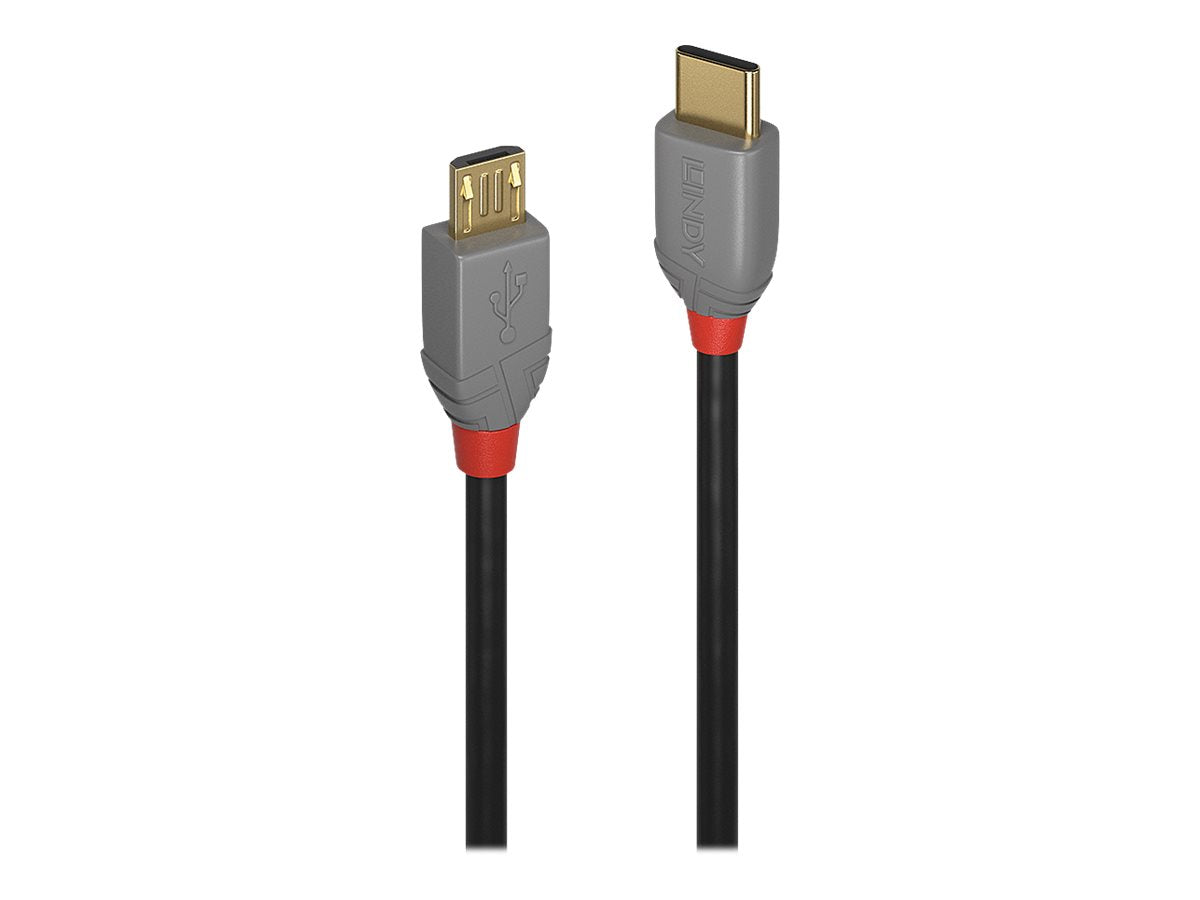 LINDY 2m USB 2.0 C/Micro-B Anthra Line Kabel - Vorderansicht