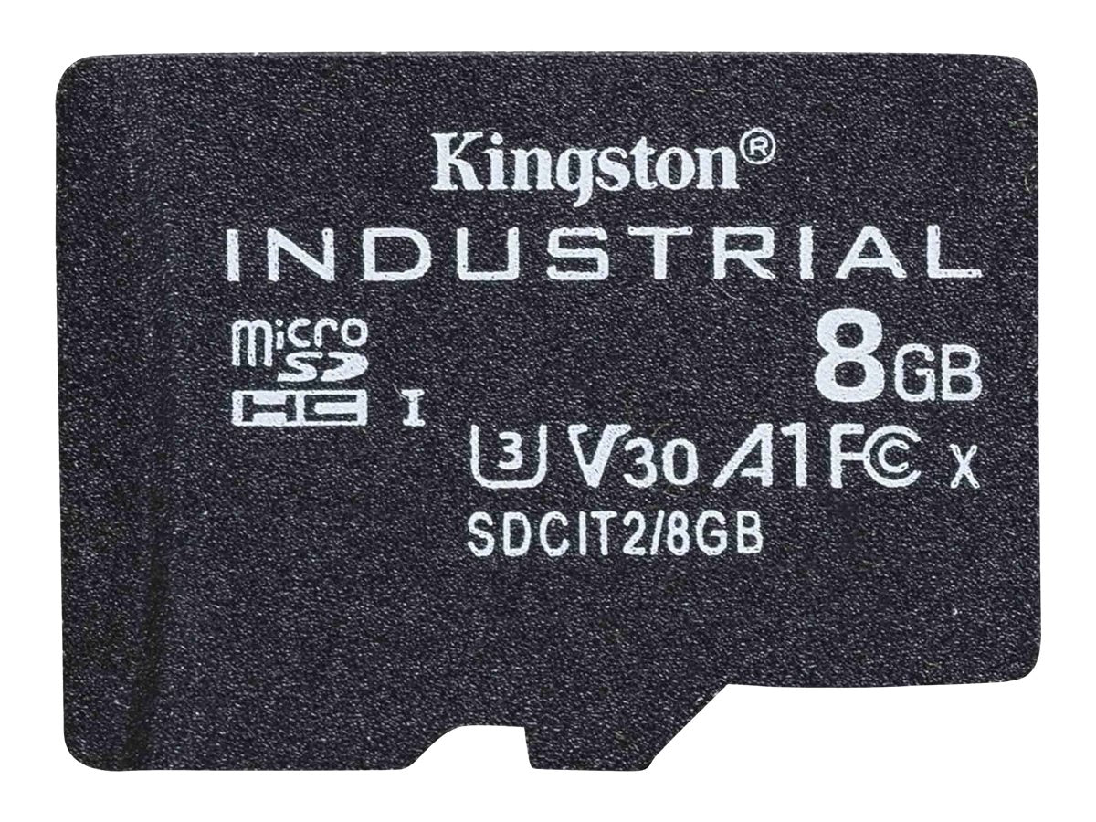 KINGSTON 8GB microSDHC Industrial C10 A1 pSLC Card Vorderansicht