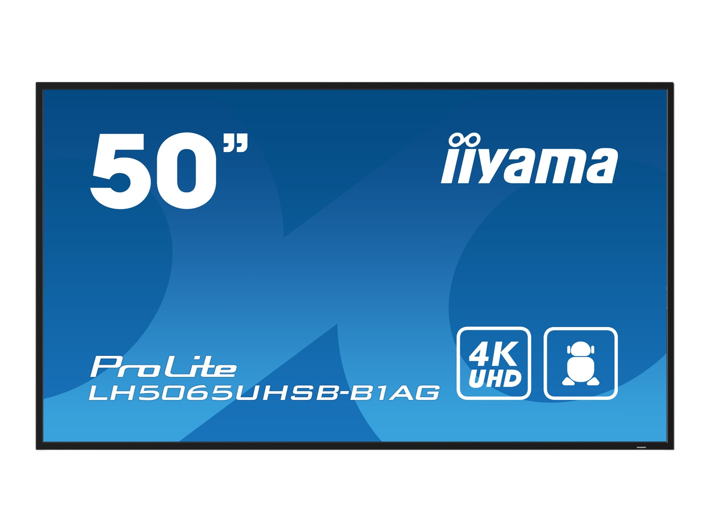IIYAMA LH5065UHSB-B1AG 50 Zoll LCD-Display Vorderansicht