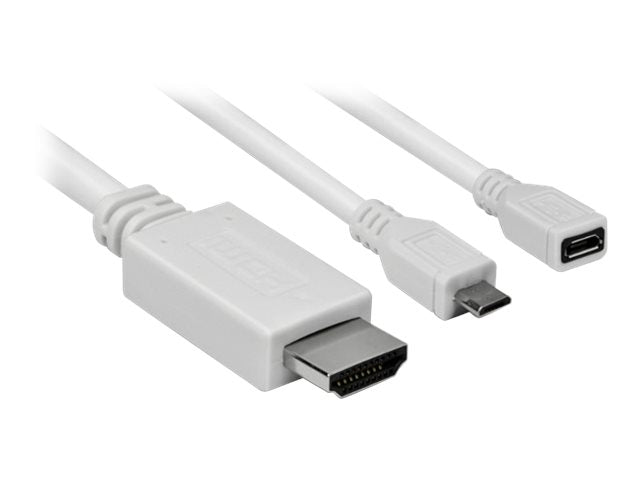 JOUJYE AVC 129-1.5m MHL/HDMI/MicroUSB Adapter weiss - Vorderansicht