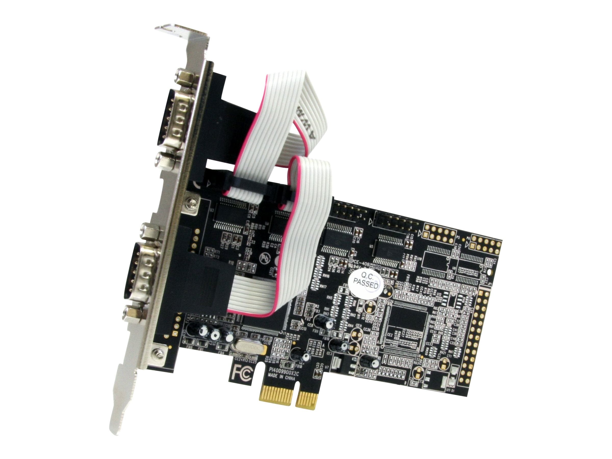 STARTECH.COM 4 Port Serielle RS232 PCI Express Schnittstellenkarte Vorderansicht