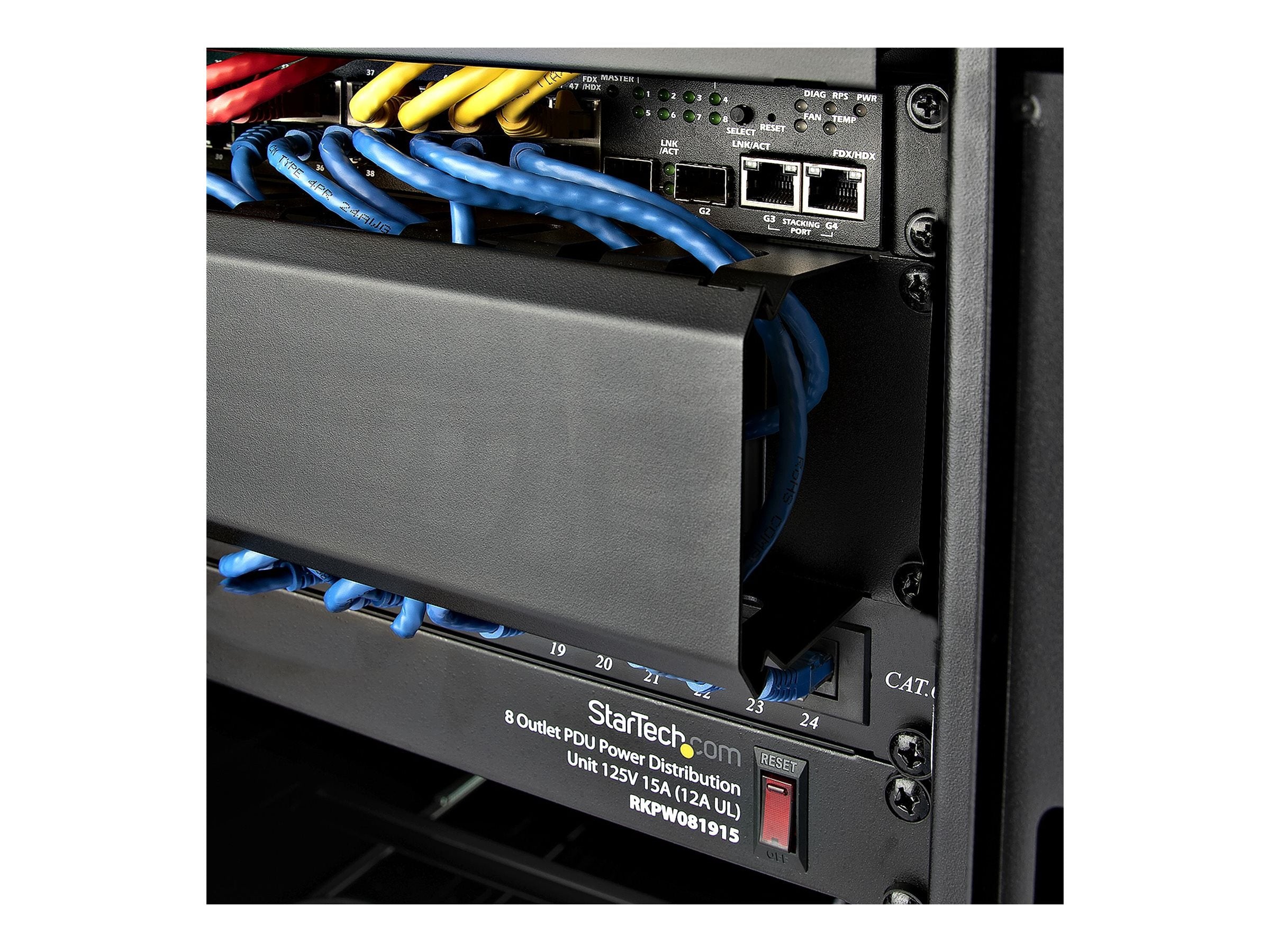 Verpackung des STARTECH.COM 2U Horizontal Finger Duct Rack Kabelmanagement Panels