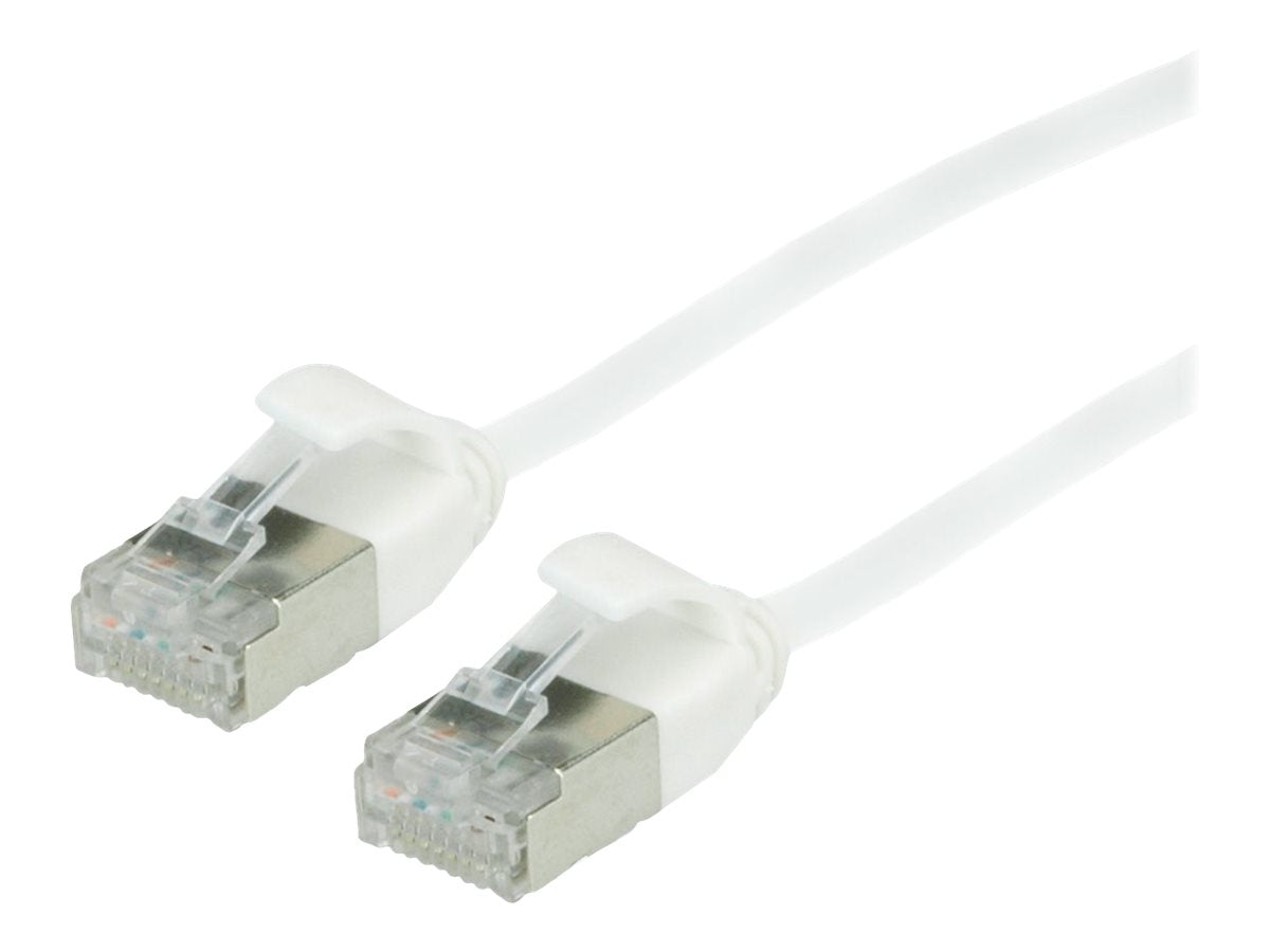 ROLINE GREEN U/FTP Patchkabel Kat.6A Class EA LSOH slim weiss 2m - Vorderansicht