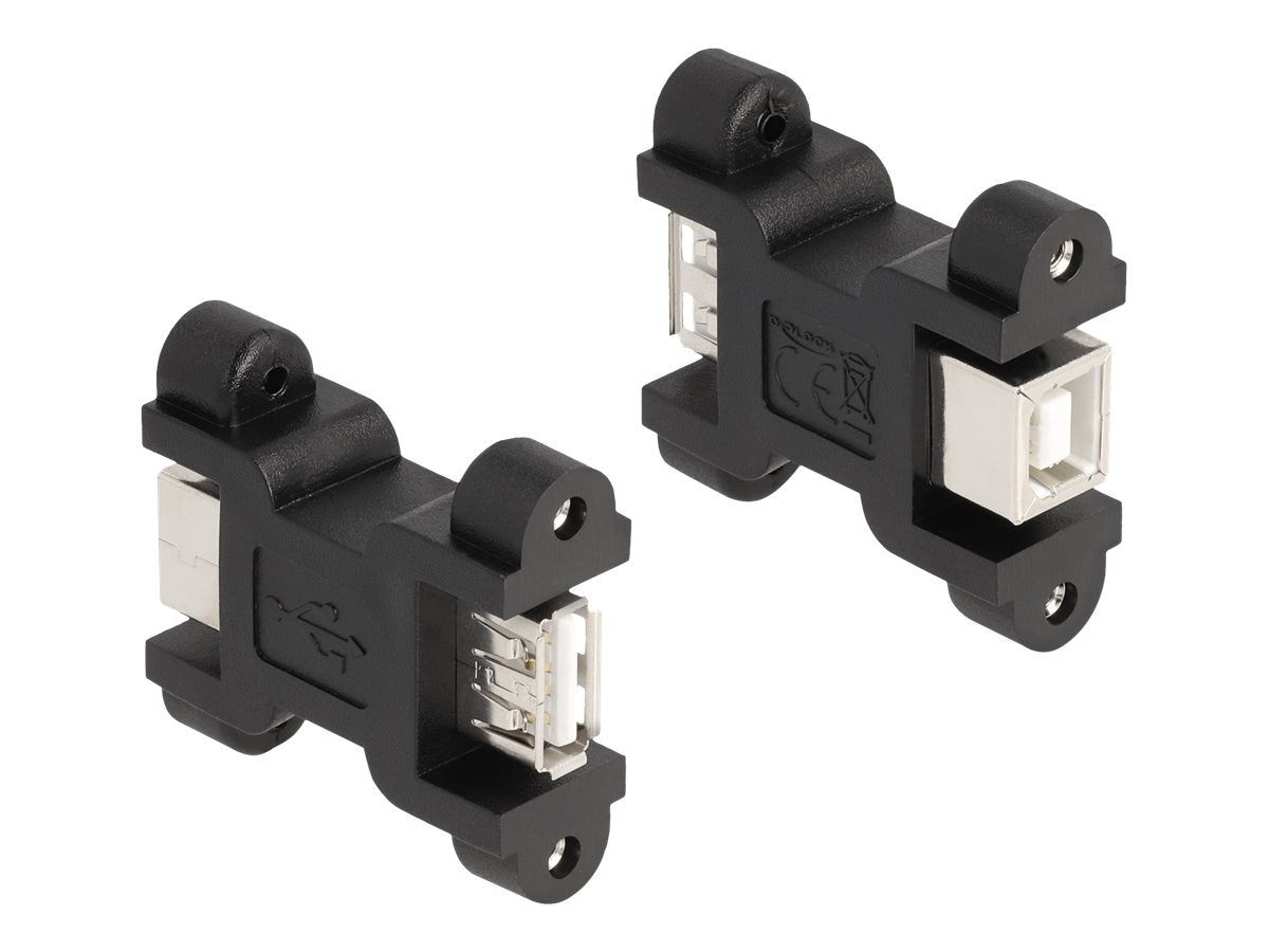 DELOCK USB 2.0 Adapter Typ-A Buchse zu Typ-B Buchse mit Schraubanschluss - Vorderansicht