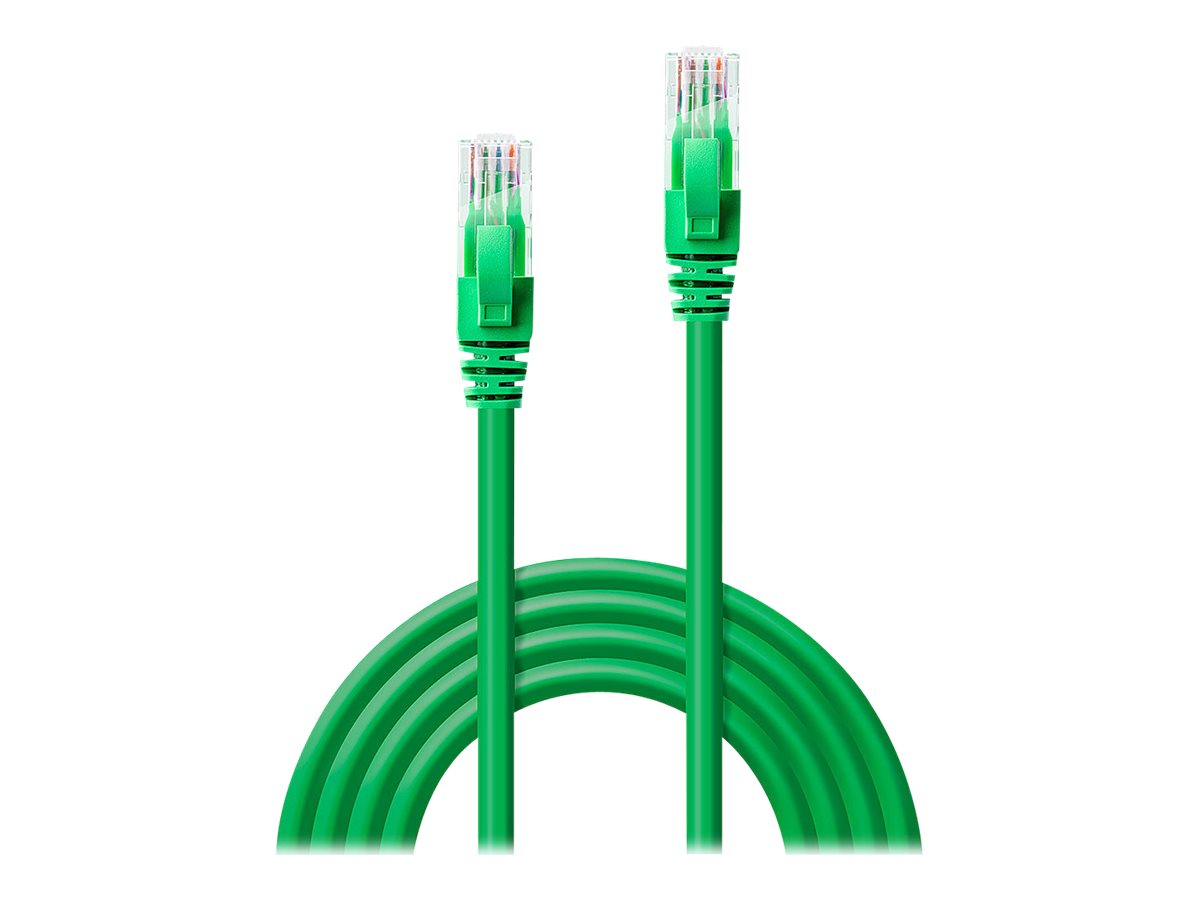 LINDY Cat.6 U/UTP Kabel, grün, 3m - Vorderansicht