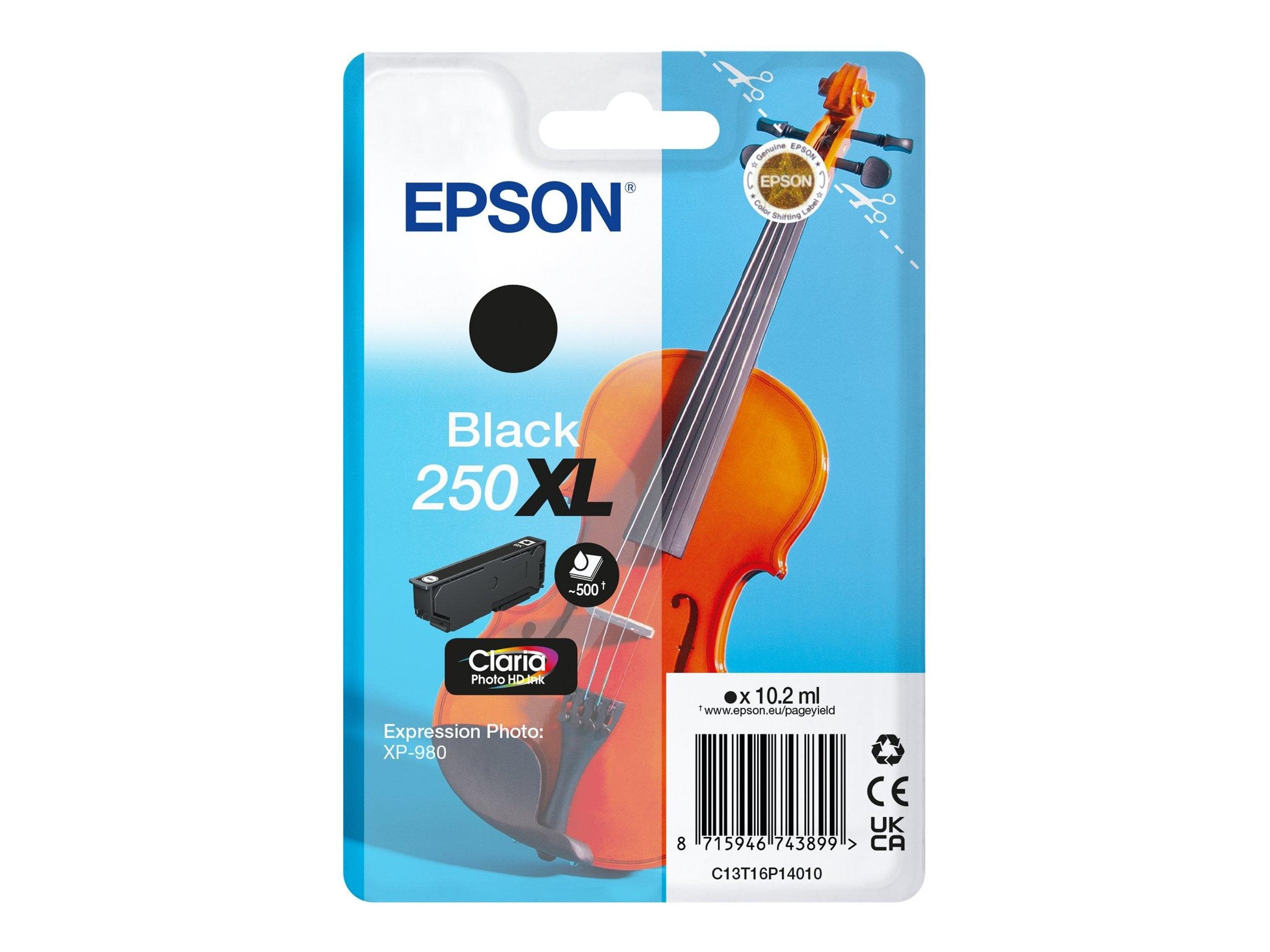 EPSON Singlepack Black 250XL Tintenpatrone Vorderansicht