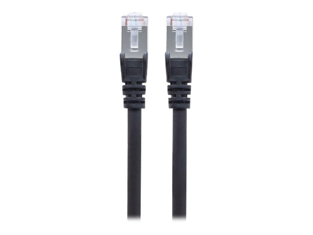 INTELLINET Netzwerkkabel Cat6 S/FTP LS0H 10m Schwarz RJ-45 Stecker Vorderansicht