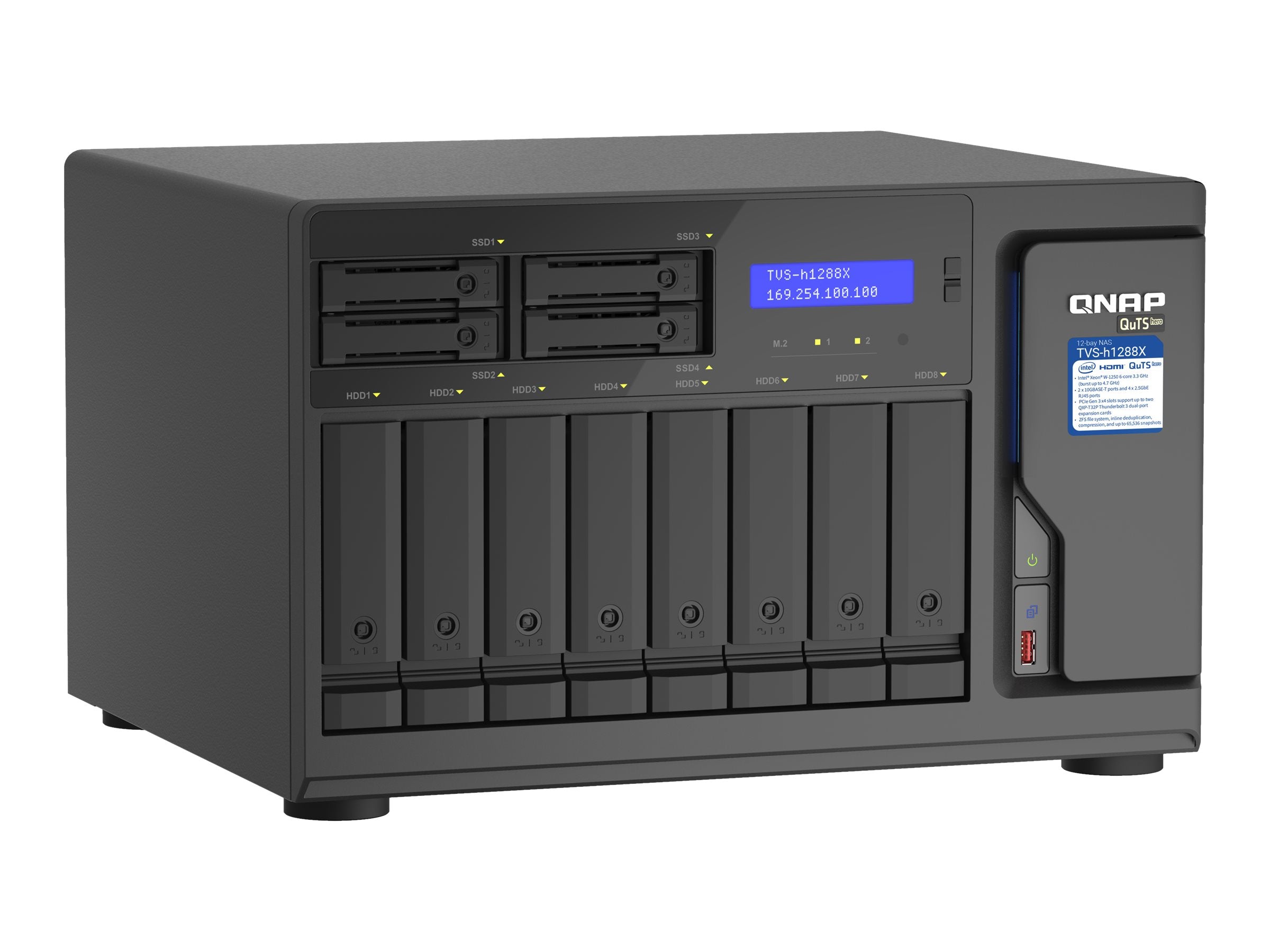 QNAP TVS-h1288X Vorderansicht