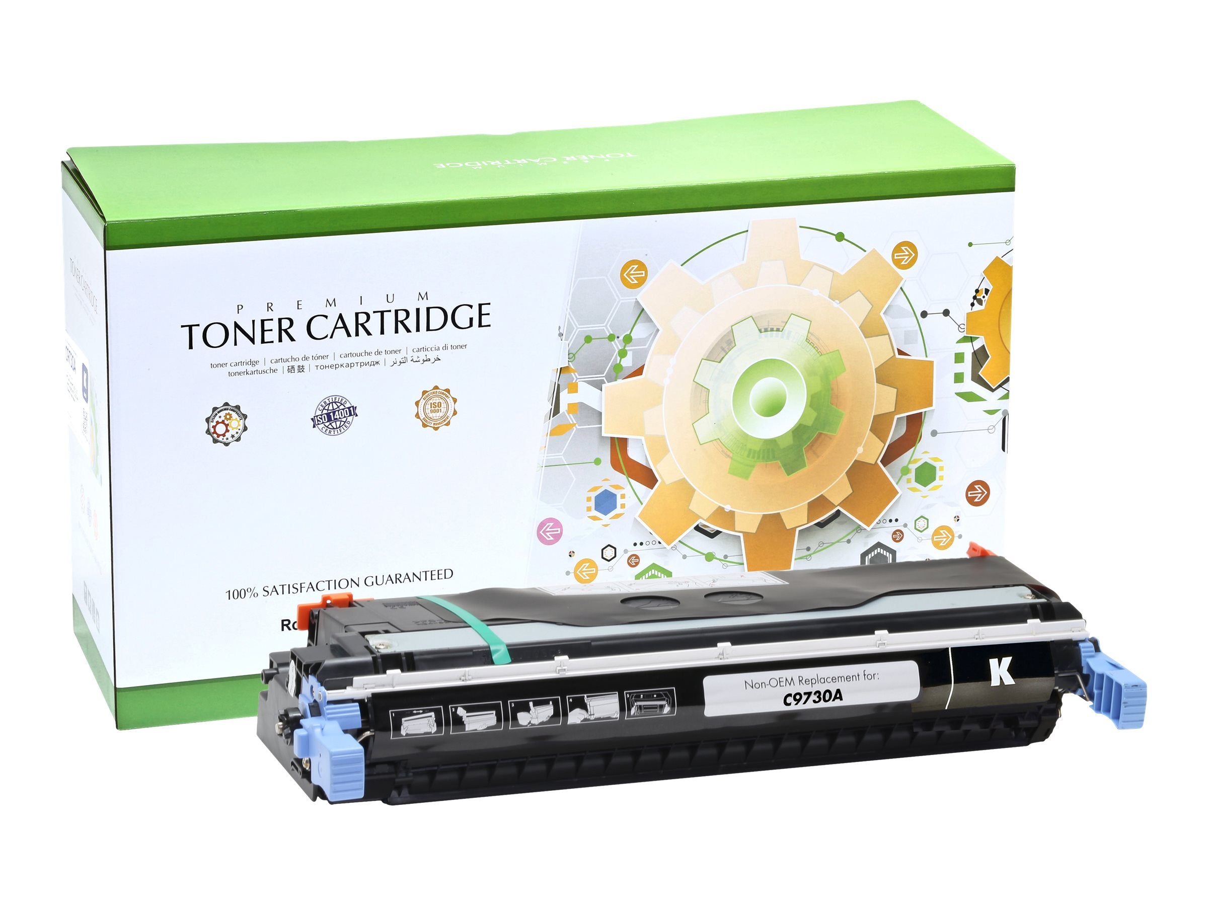 STATIC Tonerpatrone HP C9730A schwarz remanufactured - Vorderansicht
